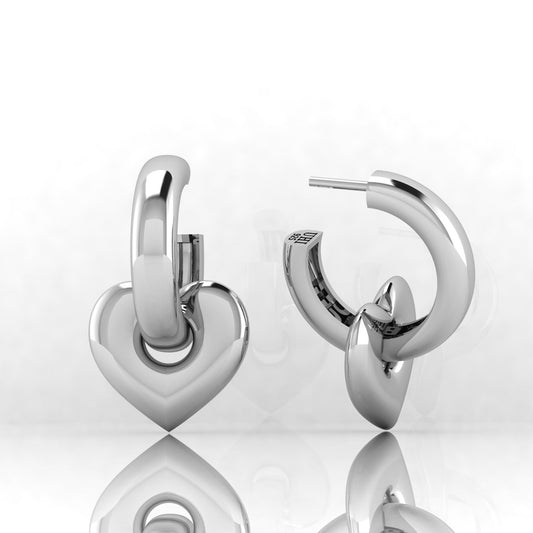 "Tiny Hanging Heart"Earrings