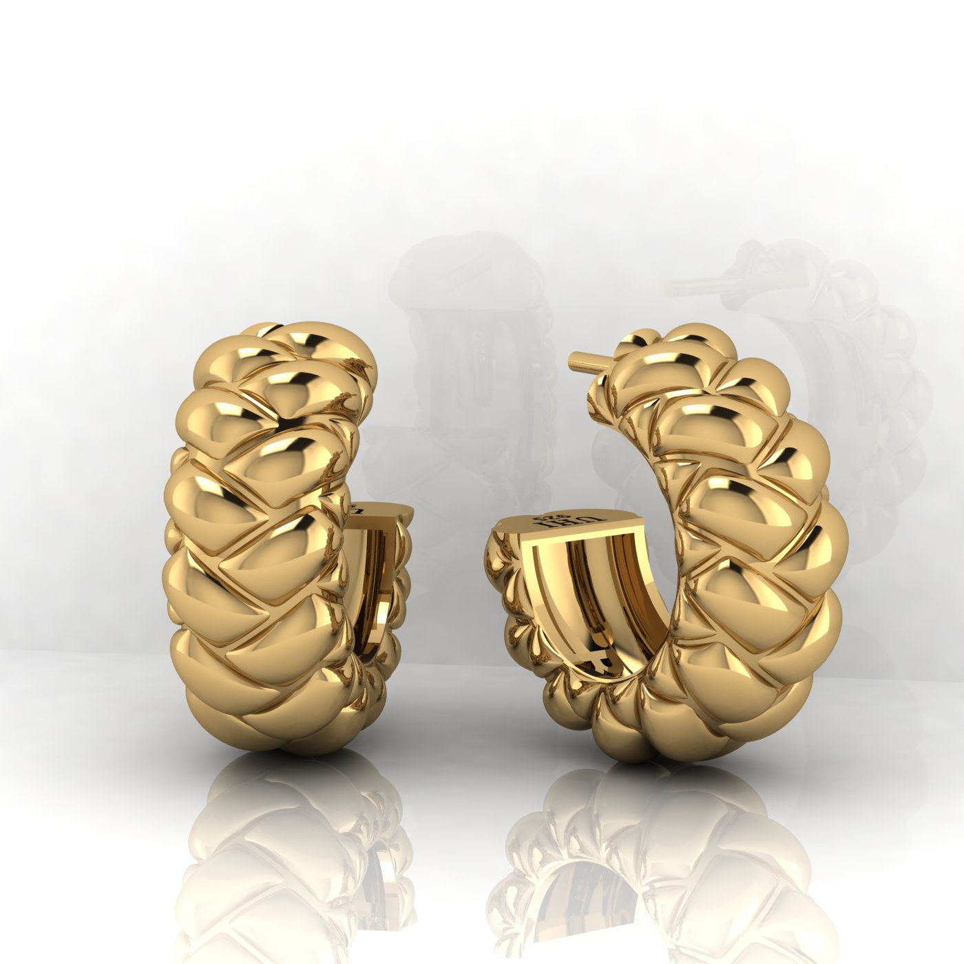 Massive Braided Hoop Earrings