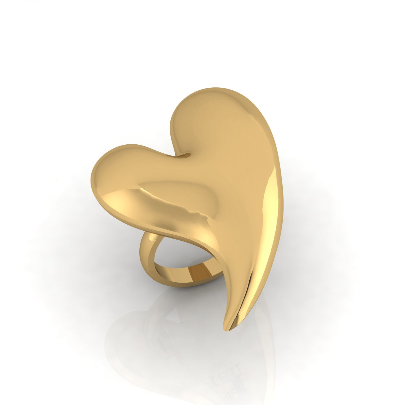 'Chunky Heart Ring' Big Size