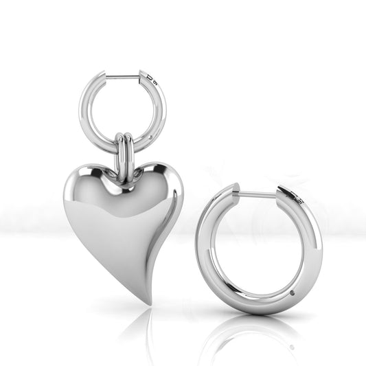 "Hanging Heart" Earrings