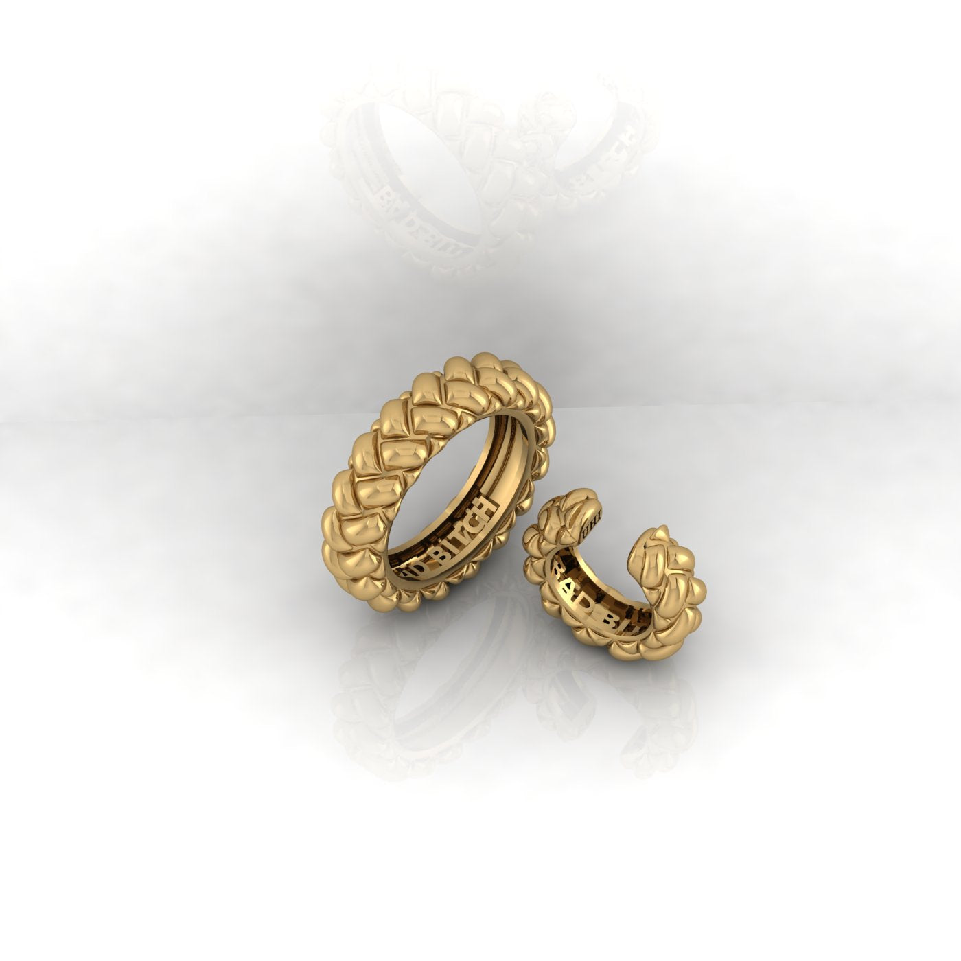 "Braided"Ring with Cuff