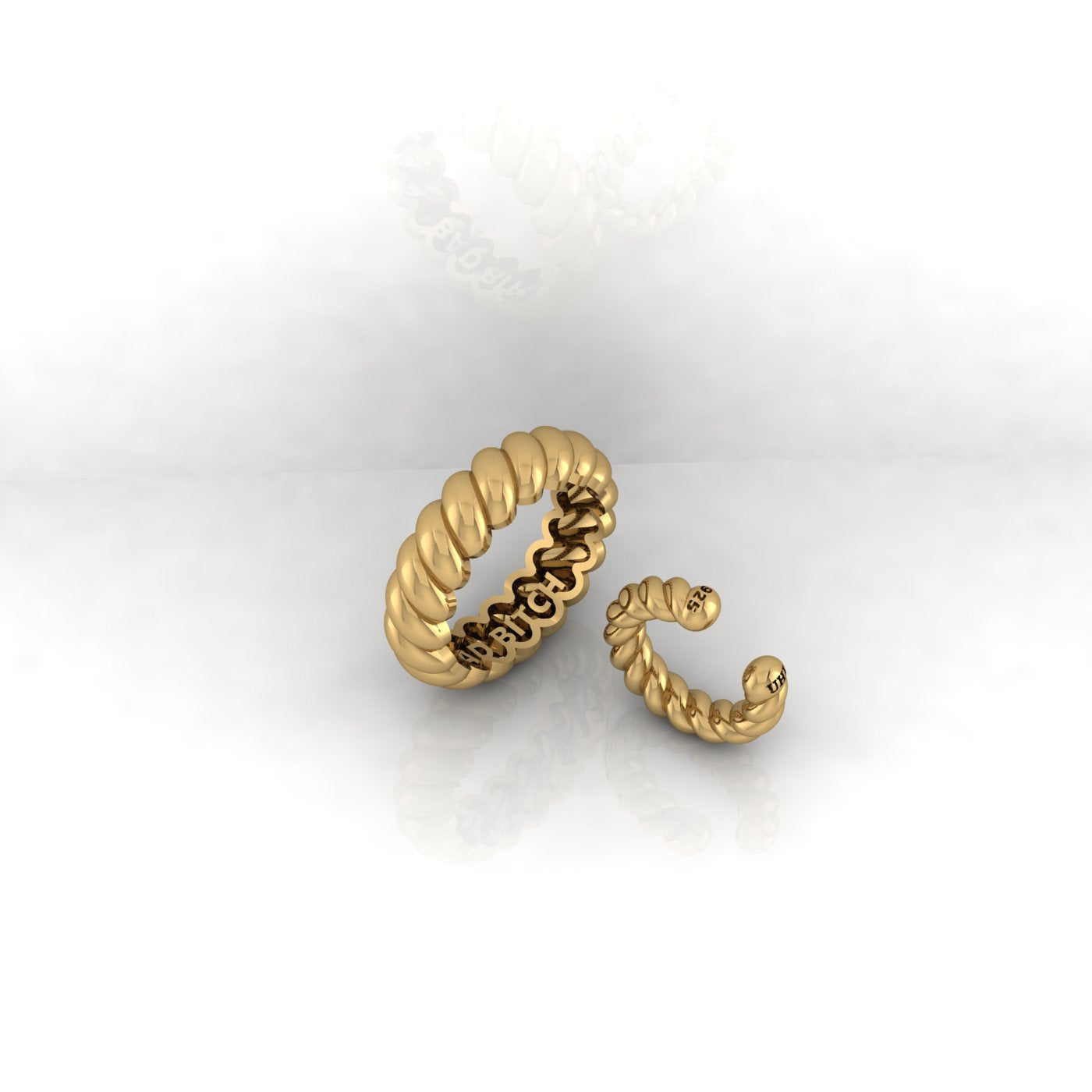 "Twistted" Ring with Cuff