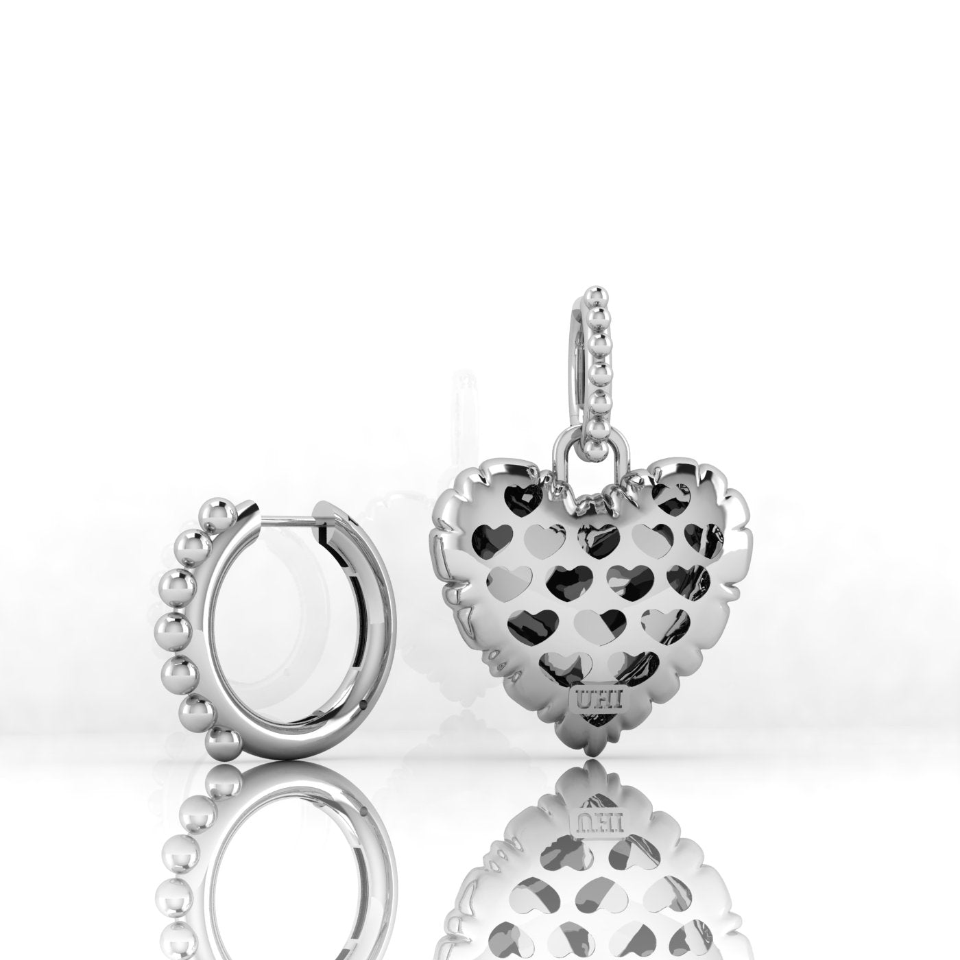 "Balloon Heart" Earrings Big Size
