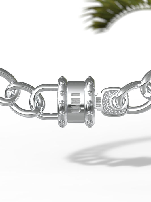 “Lock and Key” Chunky Bracelet Wide version
