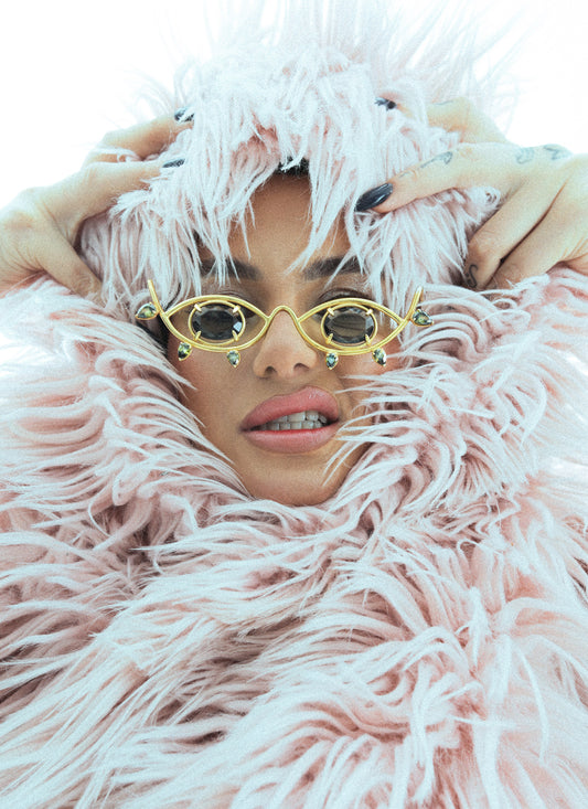 "Tear Drop Gold Plated" Glasses