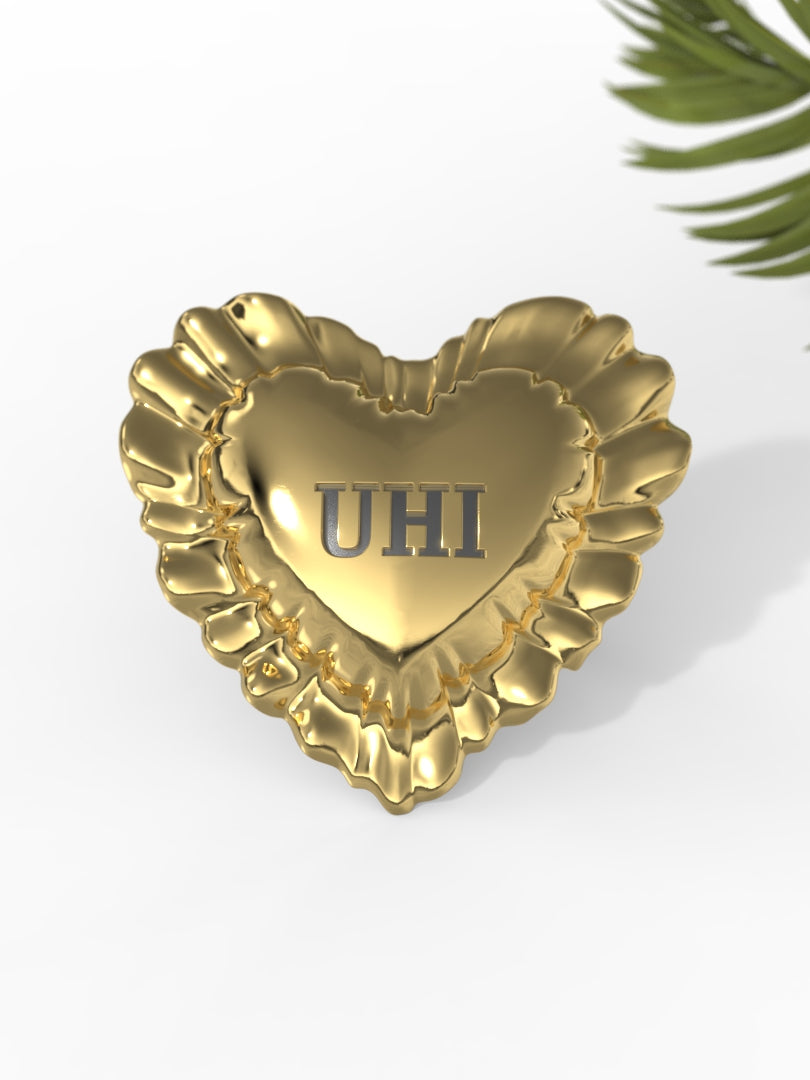 "Ravioli" Heart Shape  Ring/ Big Size