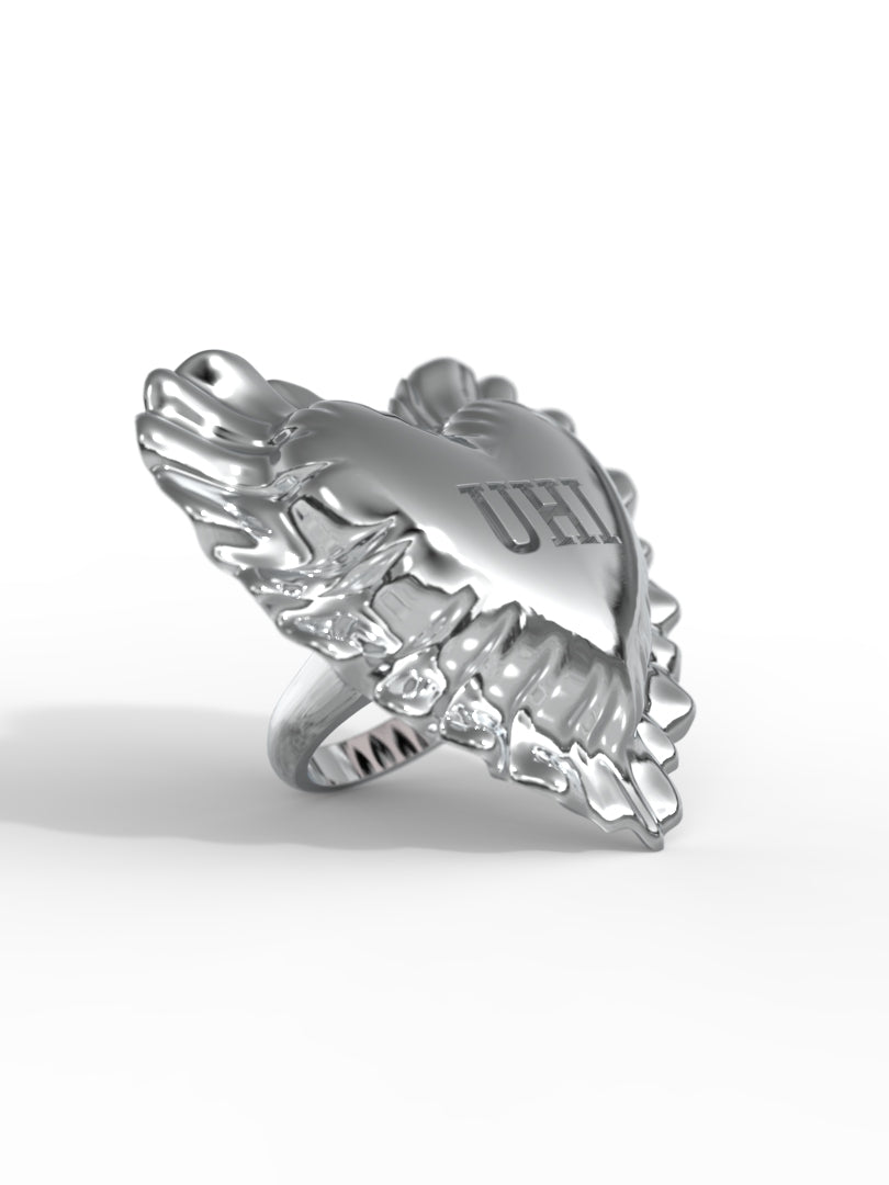 'Ravioli' Heart Shape Ring/ Big Size