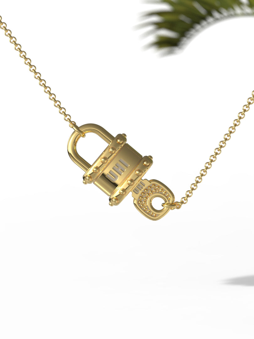 'Minimalistic Lock and Key' Necklace
