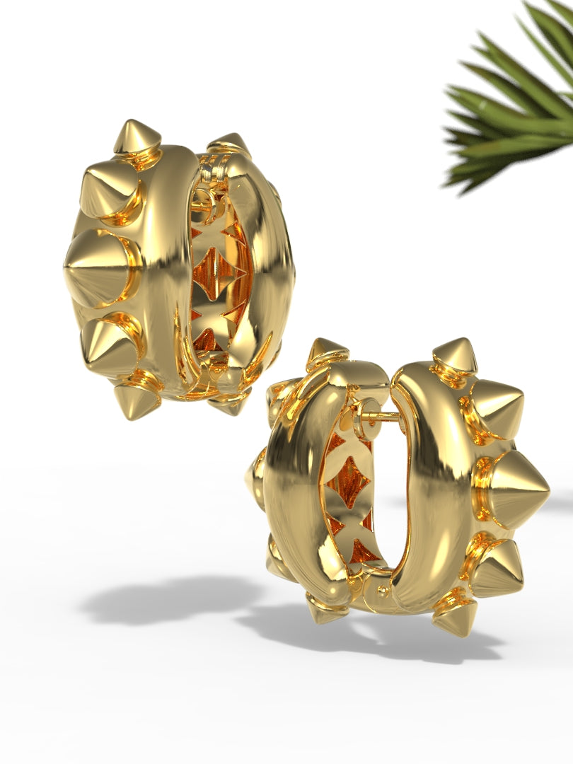 Earring "SPIKES HOOPS" Big Size