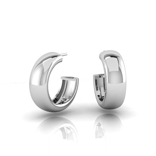 "Rounded Hoop" Earrings