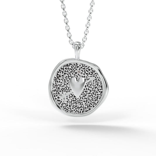 "Through my Heart" Coin Pendant