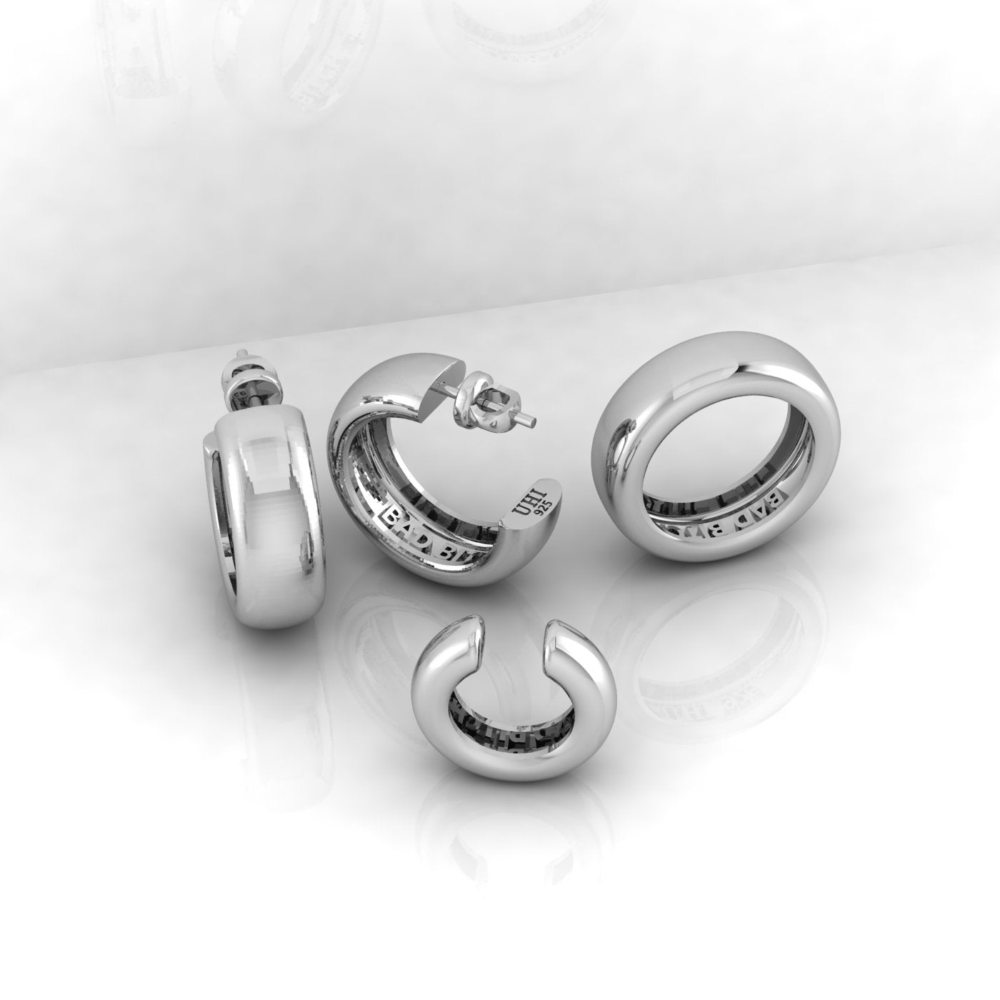 Set of Rounded Earrings