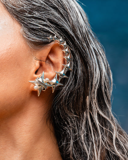 Starfall Cuff, Multiple Stars Covering the whole Ear
