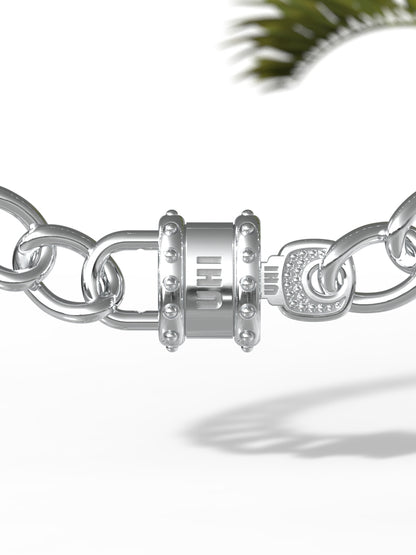 "Lock and Key" Chunky Bracelet Narrow Version