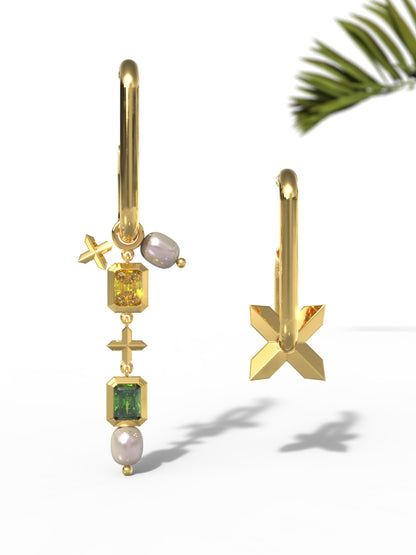 Earrings "Cross"