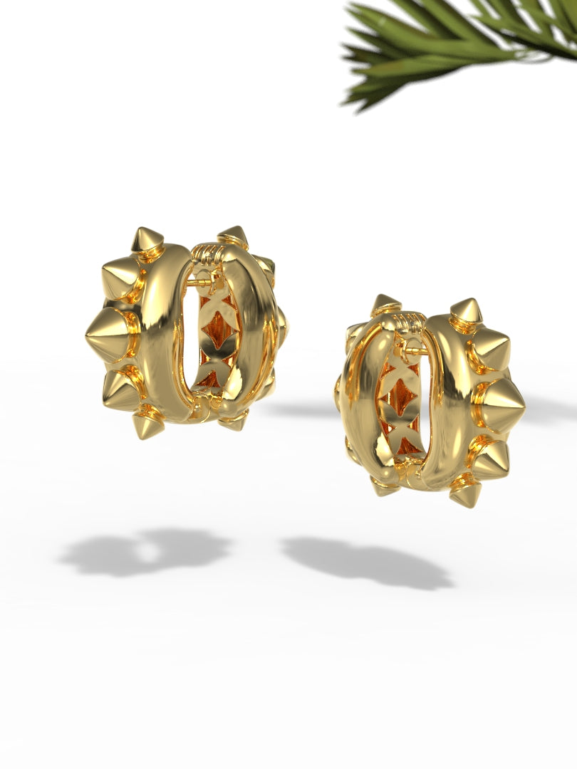 Earrings "SPIKES HOOPS" Small Size