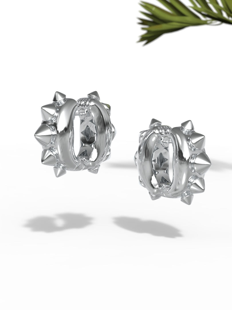 Earrings "SPIKES HOOPS" Small Size