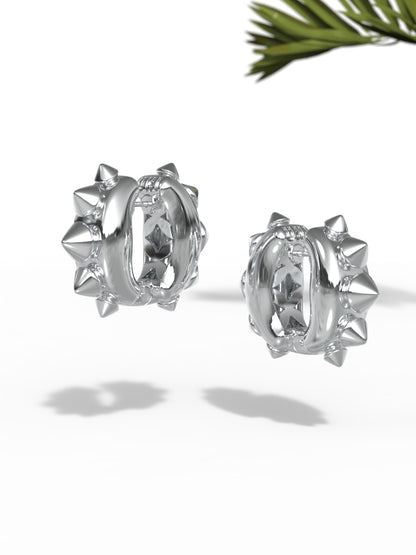 Earrings "SPIKES HOOPS" Small Size