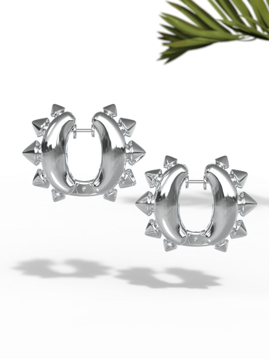 Earrings "SPIKES HOOPS" Small Size