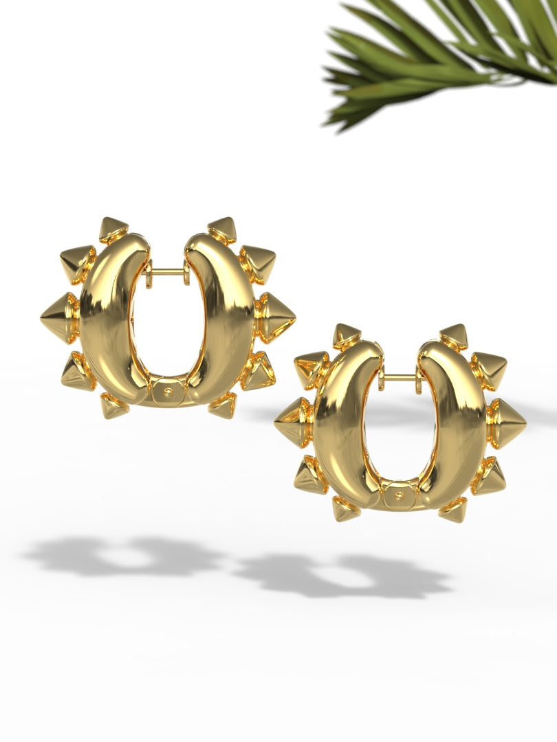 Earrings "SPIKES HOOPS" Small Size