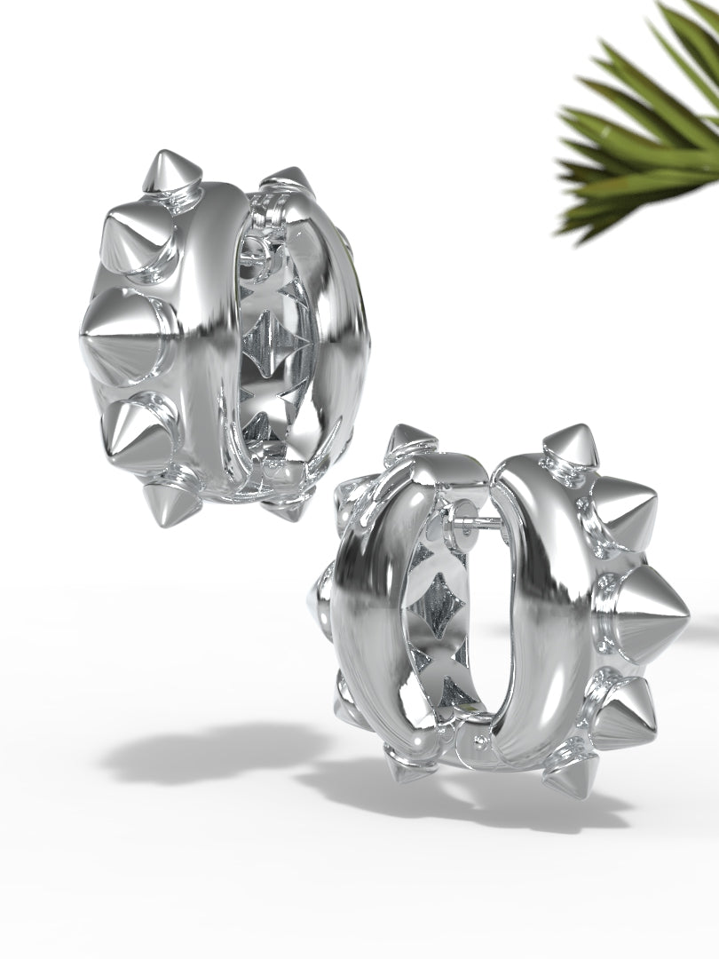 Earring "SPIKES HOOPS" Big Size