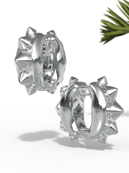 Earring "SPIKES HOOPS" Big Size