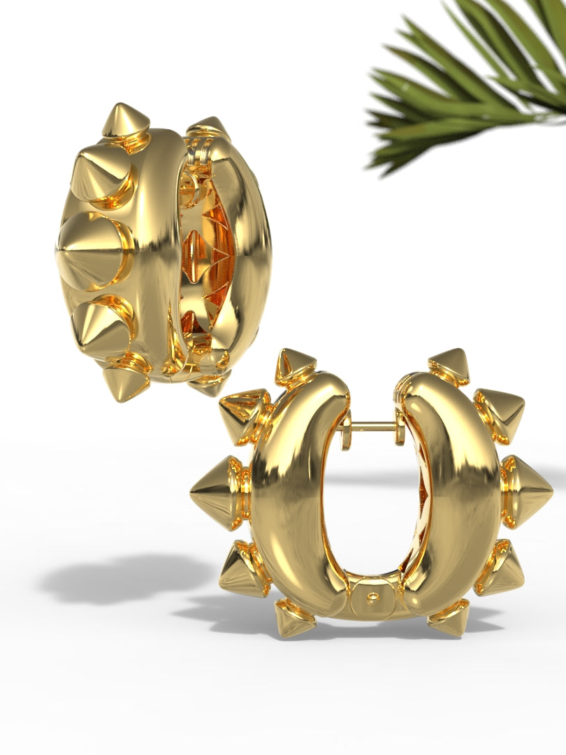 Earring "SPIKES HOOPS" Big Size