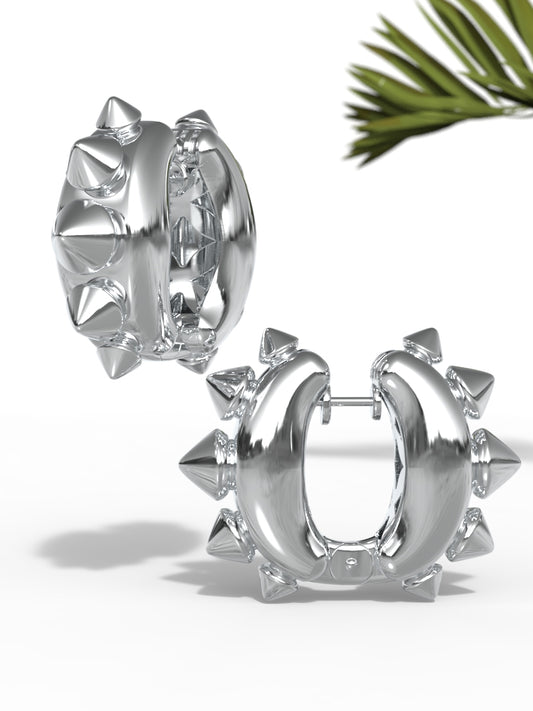 Earring "SPIKES HOOPS" Big Size