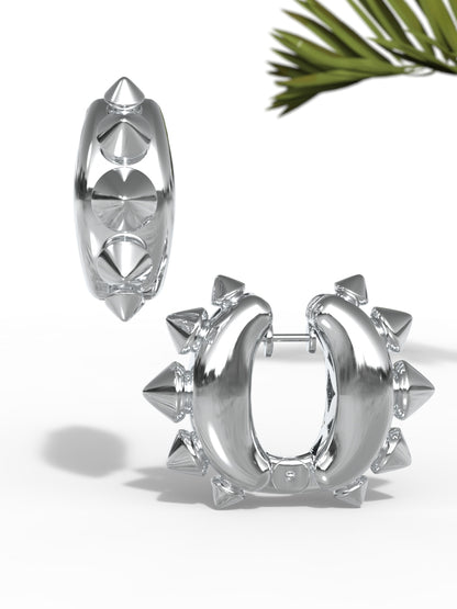 Earring "SPIKES HOOPS" Big Size