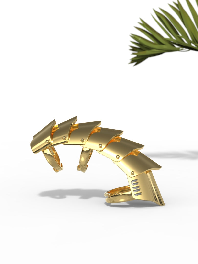 "Dragon Tail" Handmade Ring, Elongated