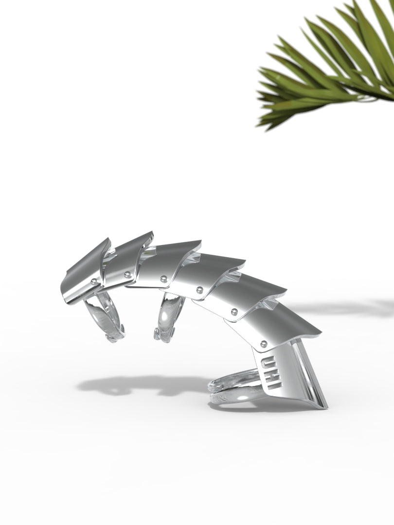 "Dragon Tail" Handmade Ring, Elongated