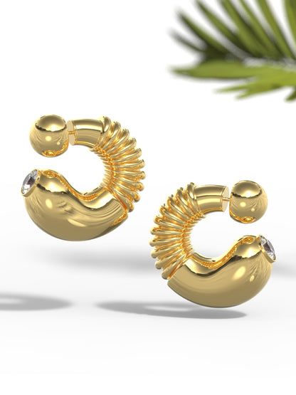 "Tube Shape Colored Gemstone" Earrings