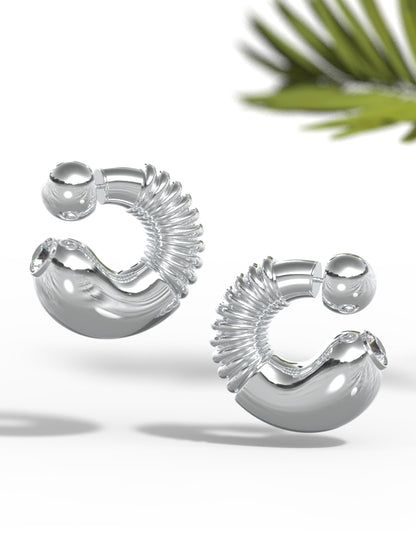 "Tube Shape Colored Gemstone" Earrings