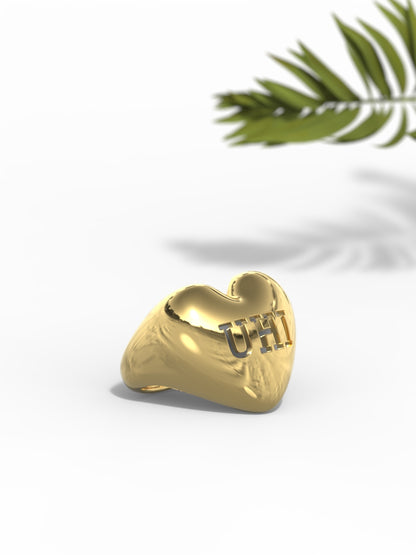 "UHI Heart Shape" Rings, Medium Size