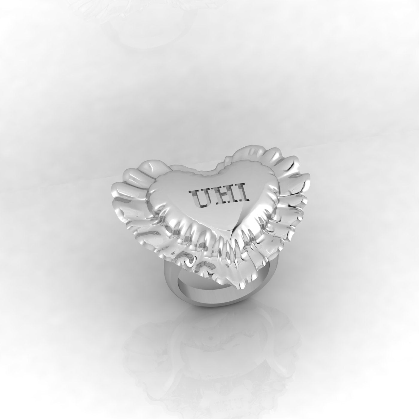 'Ravioli' Heart Shape  Ring/ Small Size «Ռավիոլի» սիրտ մատանի փոքր