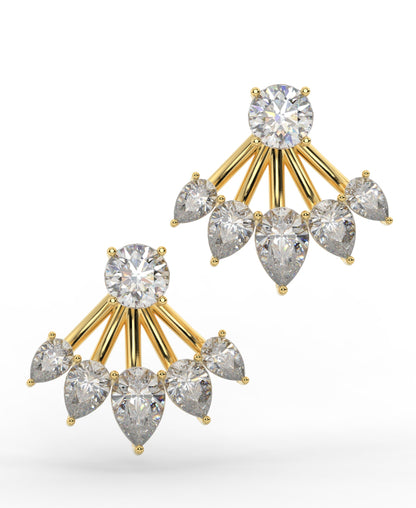 ‘Earrings with Pear Shape Stones’